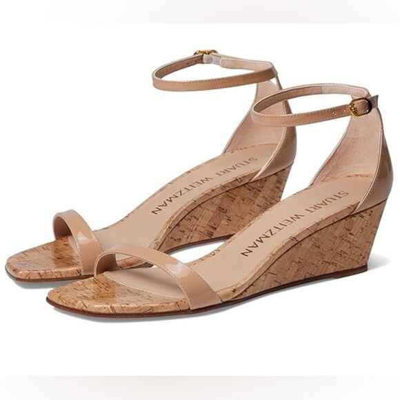 Stuart Weitzman Shoes - Stuart Weitzman Nudistcurve 50 Ankle Strap Wedge Sandals, New, Size EU 36 US 5.5